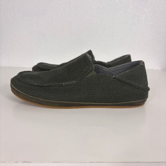 Olukai Green Ribbed Sweater Moloa 'ie Slippers Men's Size 9 - Picture 1 of 13